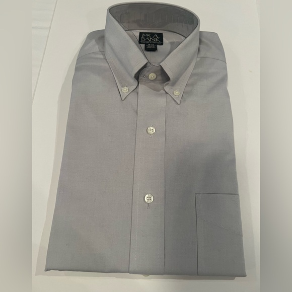 NWT Jos. A. Bank Light Gray Traveler’s Collection Dress Shirt - Picture 1 of 3